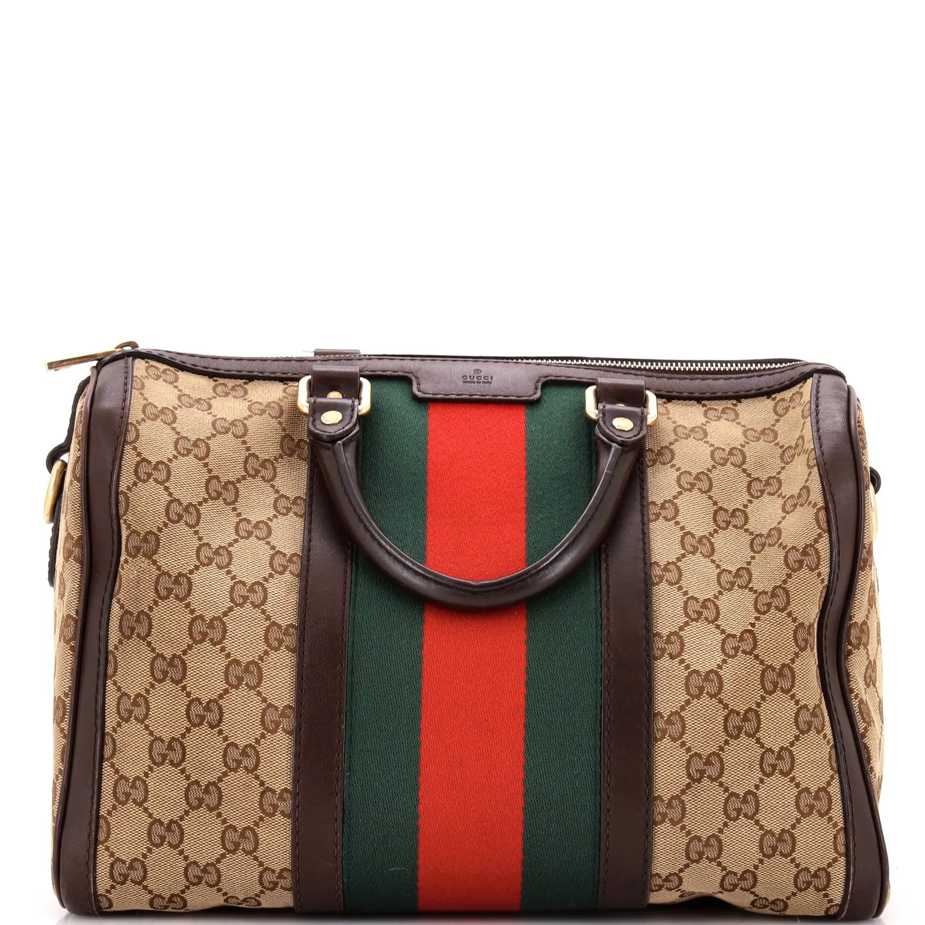 Vintage Web Boston Bag GG Canvas Medium