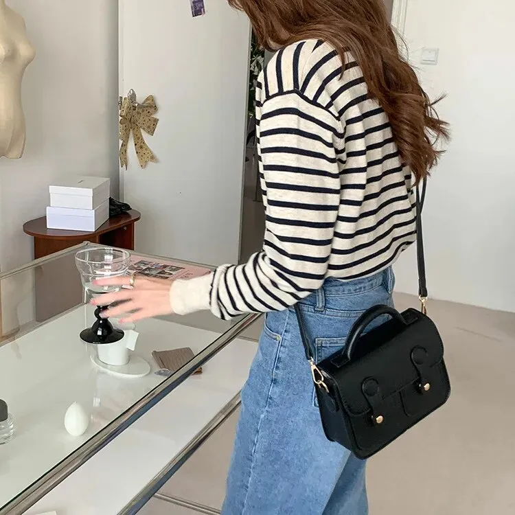 Vintage Women handbag small female shoulder bag pu leather ladies Totes girl messenger bags bolsas femininas brown satchels