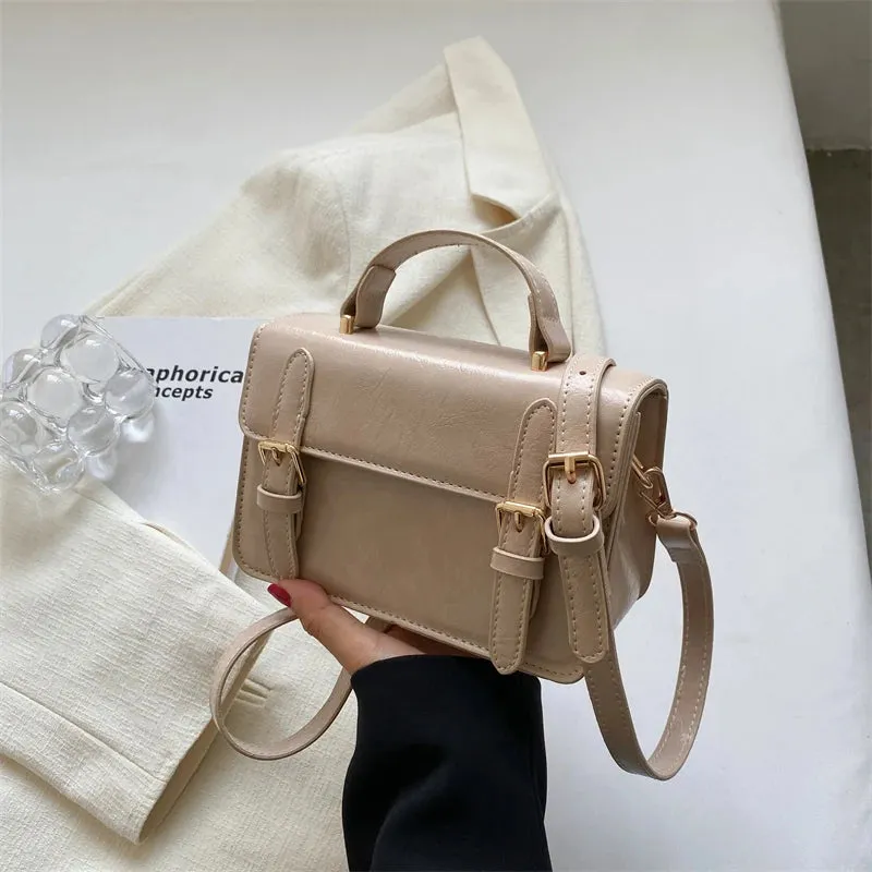 Vintage Women handbag small female shoulder bag pu leather ladies Totes girl messenger bags bolsas femininas brown satchels