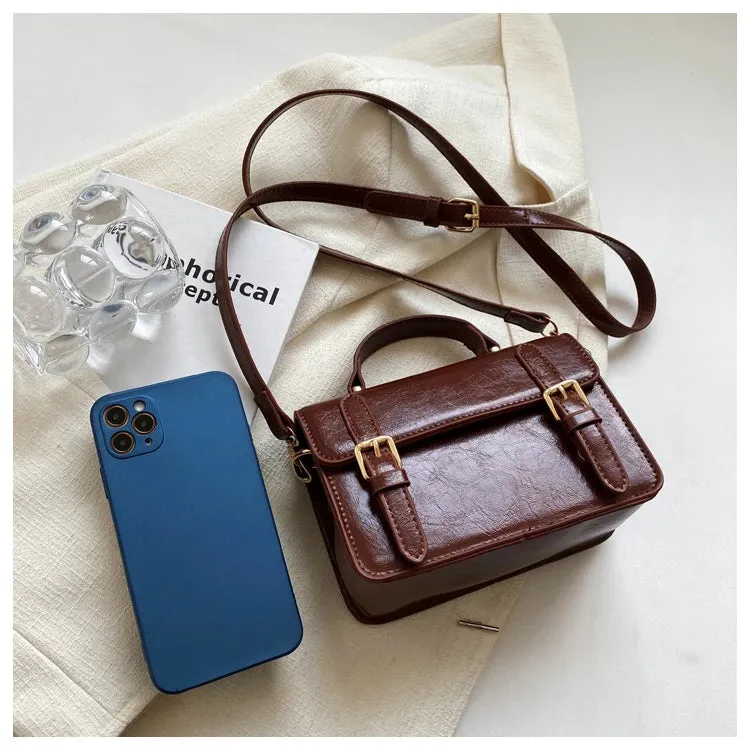 Vintage Women handbag small female shoulder bag pu leather ladies Totes girl messenger bags bolsas femininas brown satchels