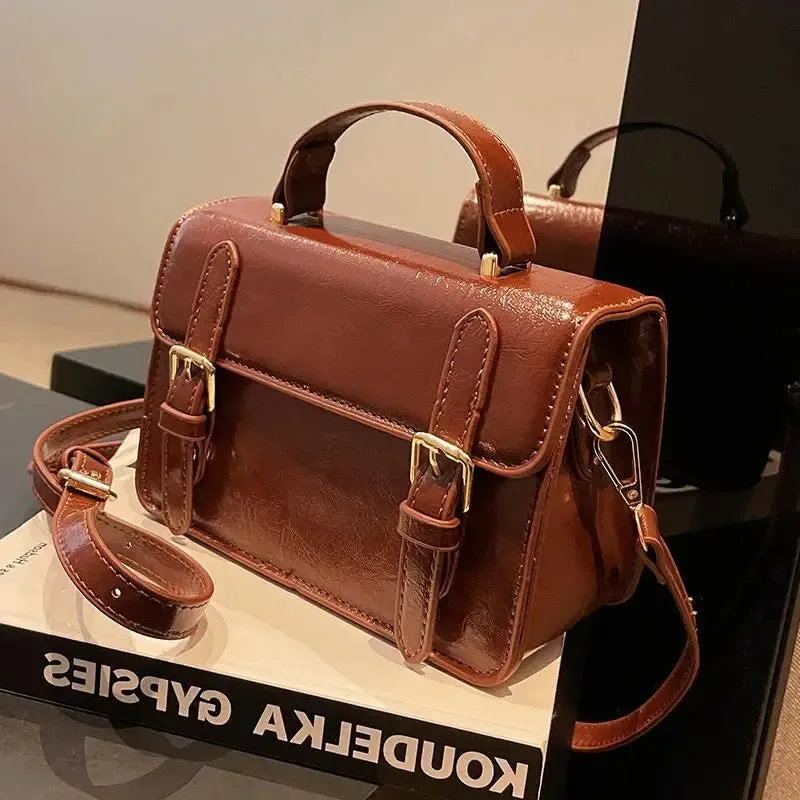 Vintage Women handbag small female shoulder bag pu leather ladies Totes girl messenger bags bolsas femininas brown satchels