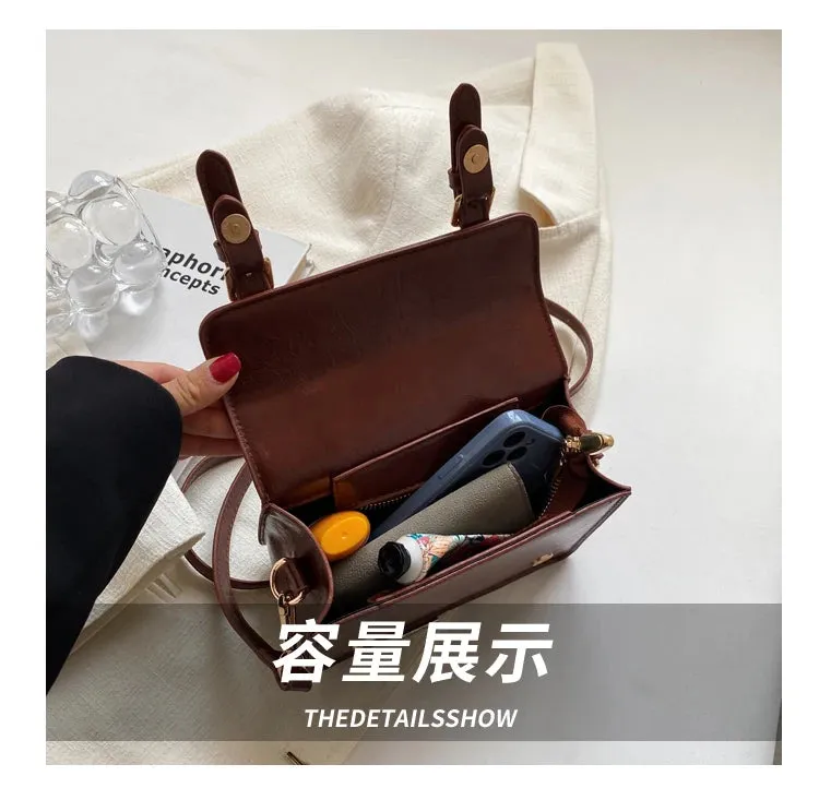 Vintage Women handbag small female shoulder bag pu leather ladies Totes girl messenger bags bolsas femininas brown satchels