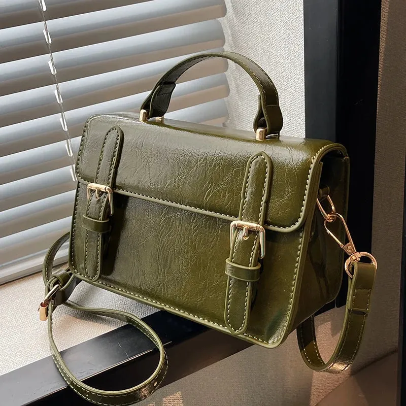 Vintage Women handbag small female shoulder bag pu leather ladies Totes girl messenger bags bolsas femininas brown satchels