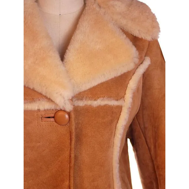 VTG Kauri Kraft Coat Sheepskin Shearling New Zealand Size Womens 38 1970s