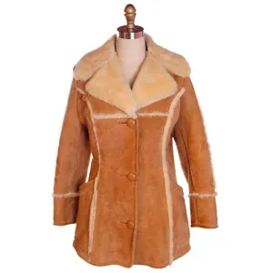 VTG Kauri Kraft Coat Sheepskin Shearling New Zealand Size Womens 38 1970s