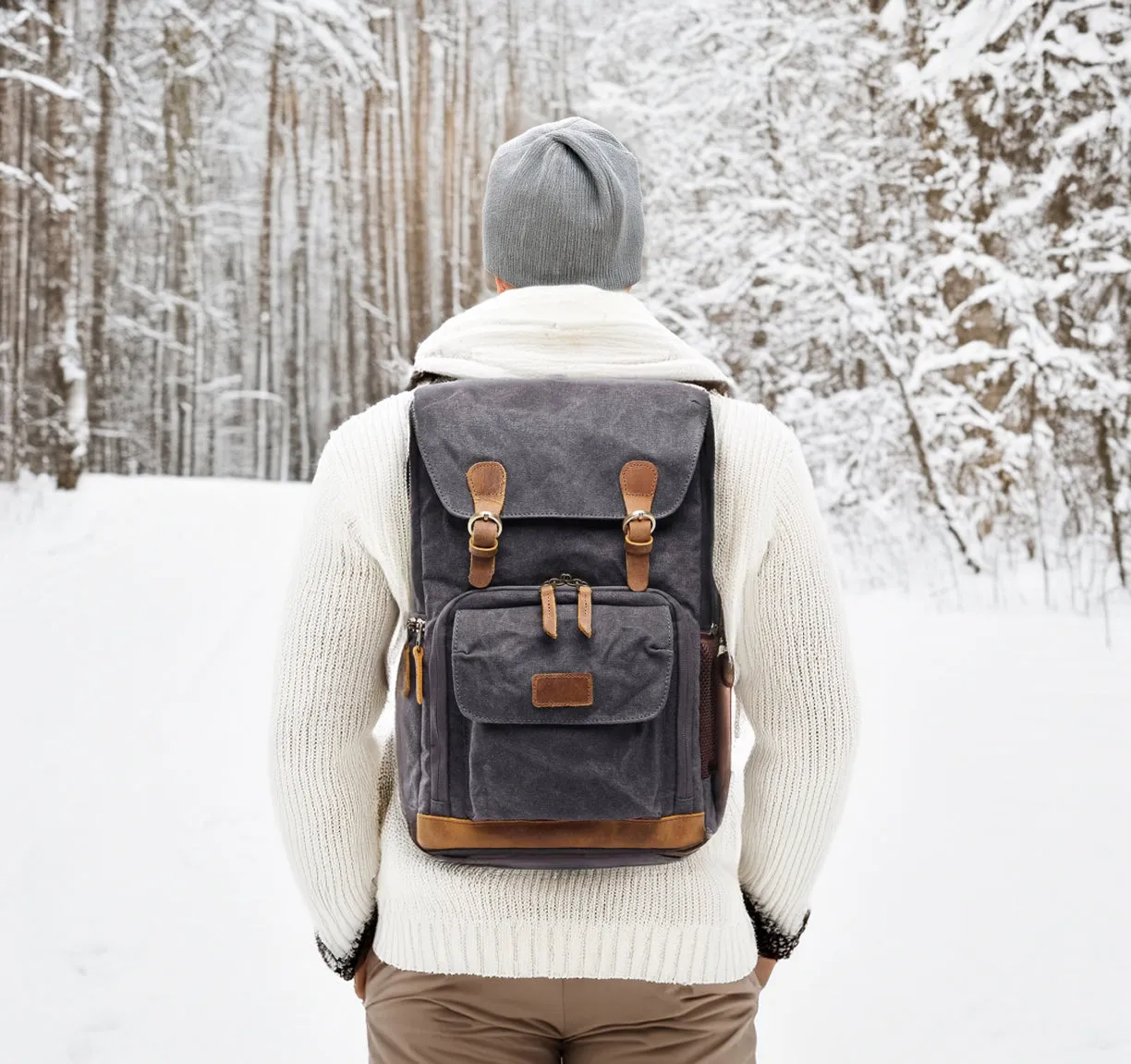 Waterproof Canvas Camera Backpack | Antarctica