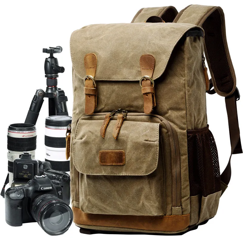 Waterproof Canvas Camera Backpack | Antarctica