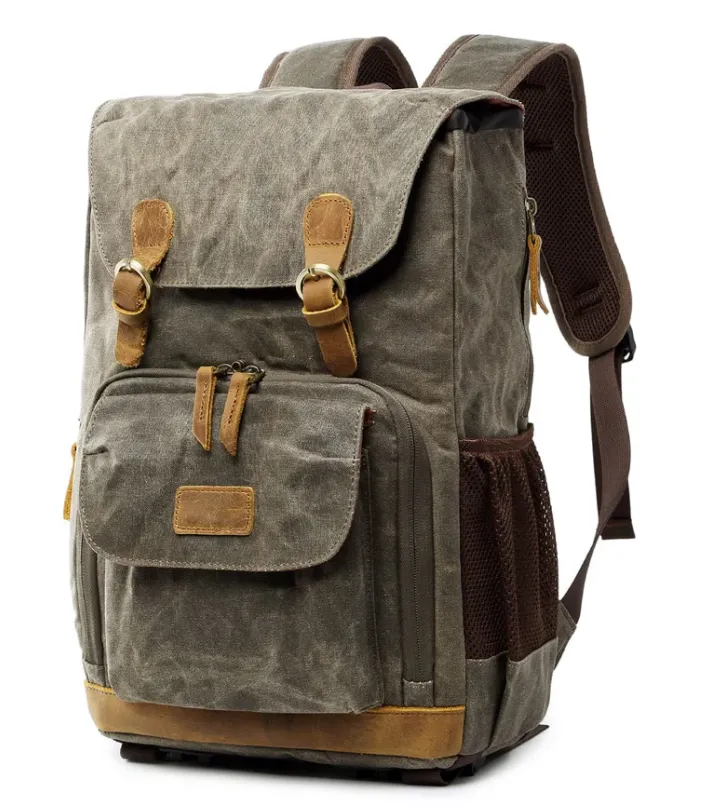 Waterproof Canvas Camera Backpack | Antarctica