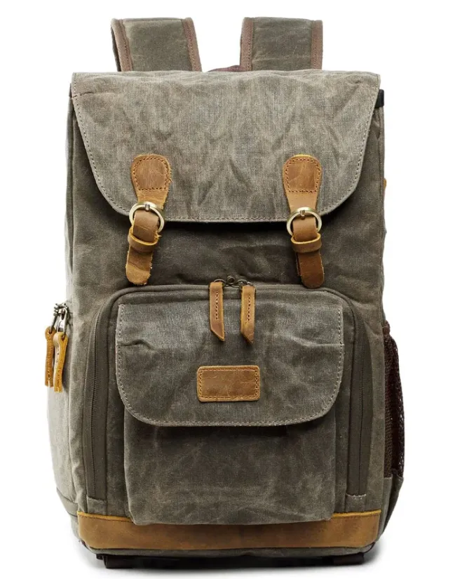 Waterproof Canvas Camera Backpack | Antarctica