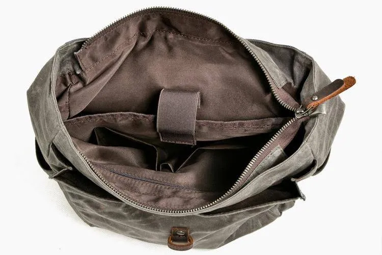 Waxed Canvas Leather School 76 Litre Backpack