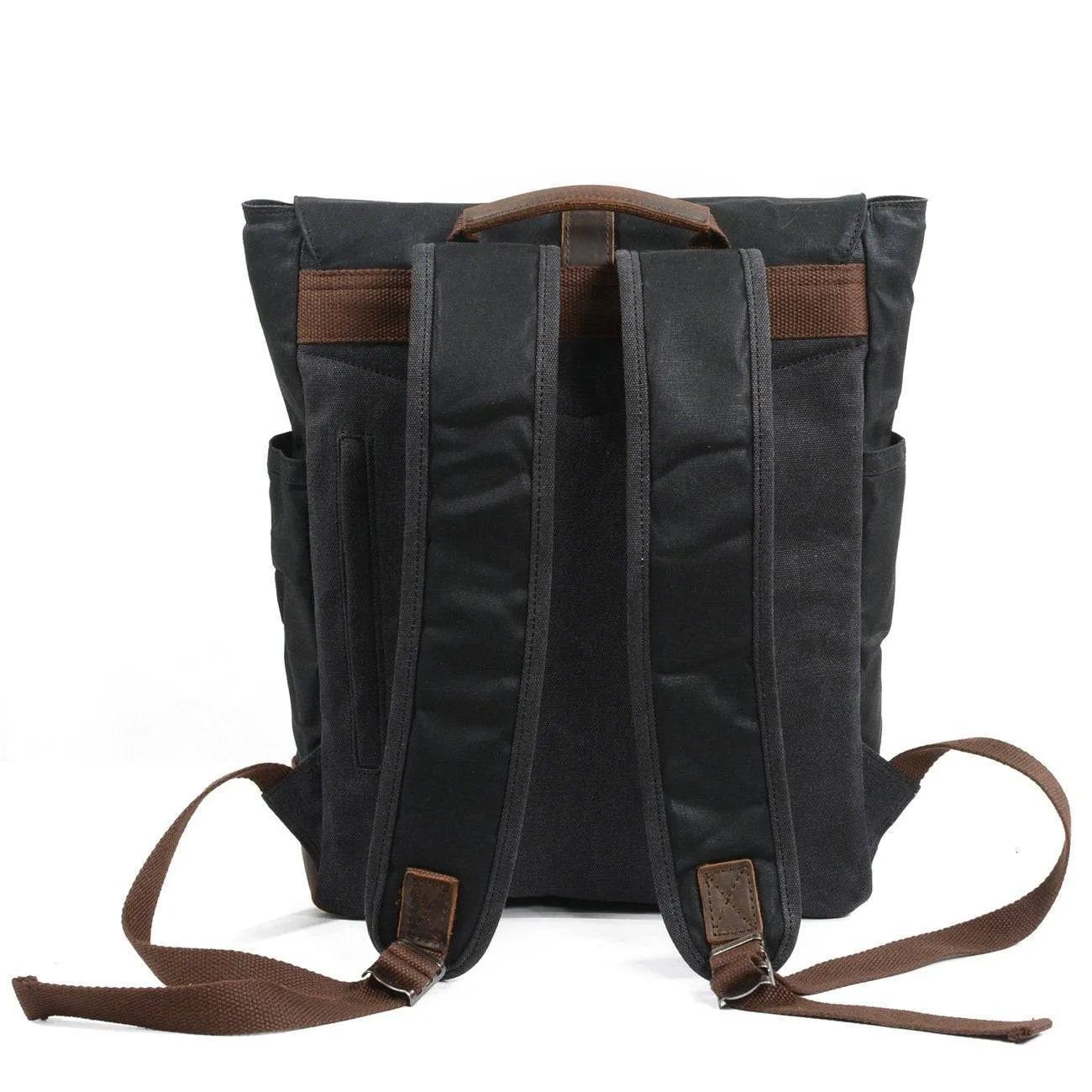 Waxed Canvas Leather School 76 Litre Backpack