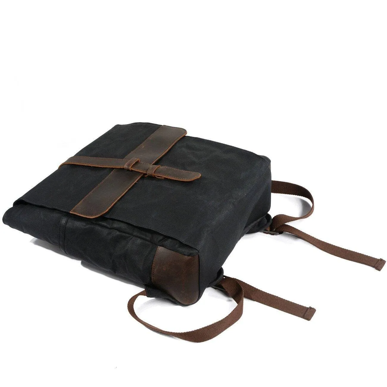 Waxed Canvas Leather School 76 Litre Backpack