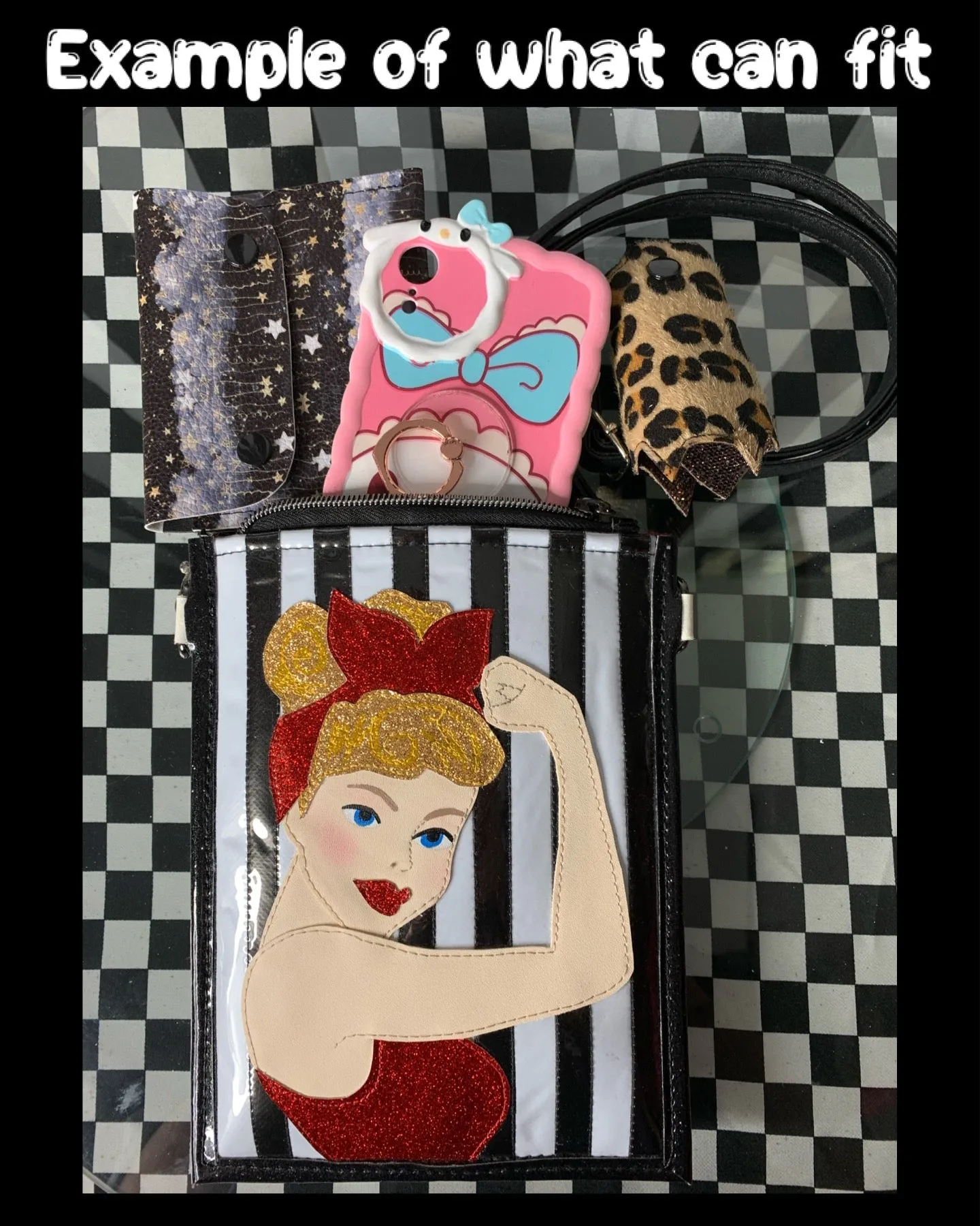 WE CAN DO IT phone cross body bag