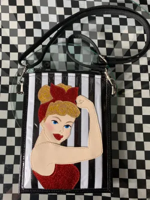 WE CAN DO IT phone cross body bag