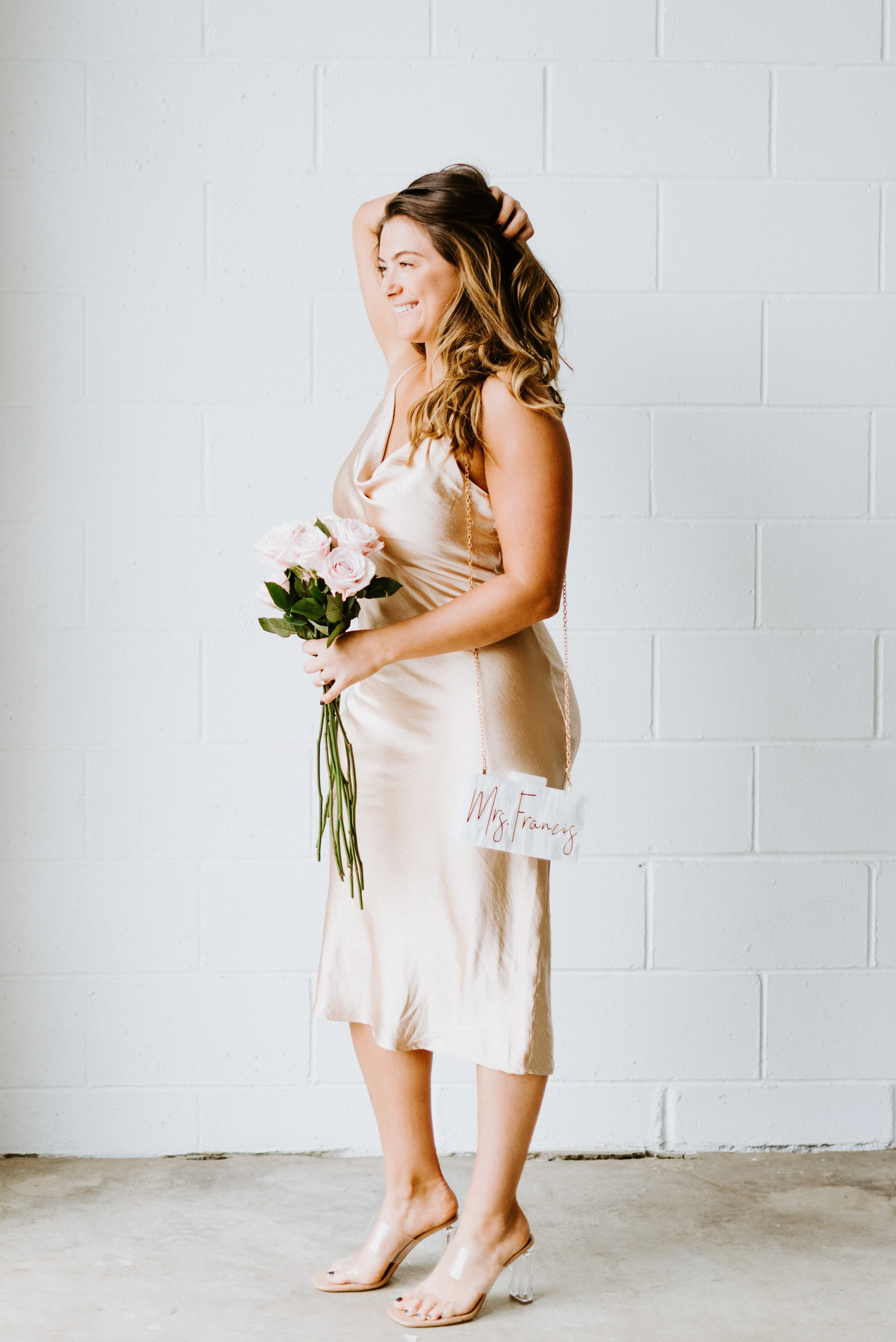 White Acrylic Clutch