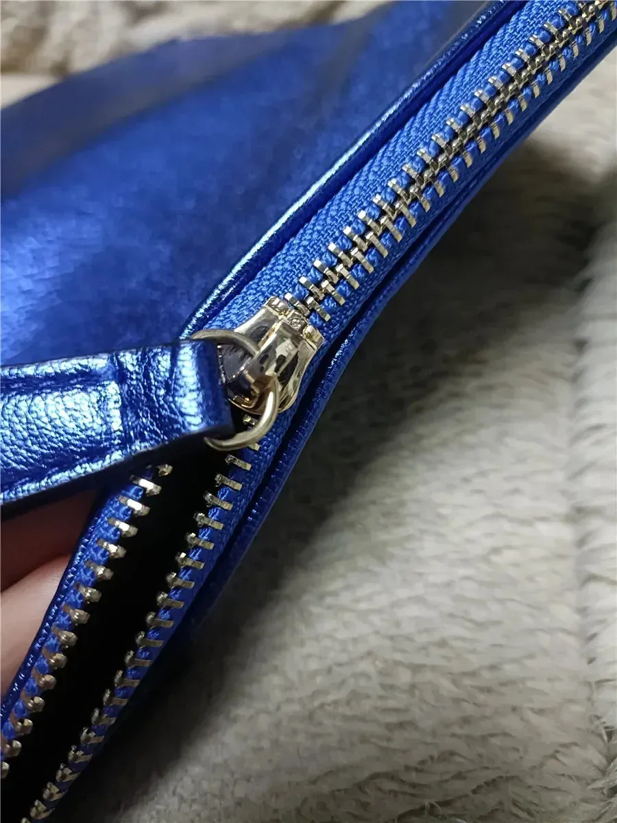 Women Day Clutch Bags Luxury Designer Lady Handbags female envelope bags pu leather A4 briefcase bolsa wallet silver
