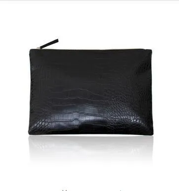 Women Envelope Leather Crocodile Pattern Luxury Clutch Bag