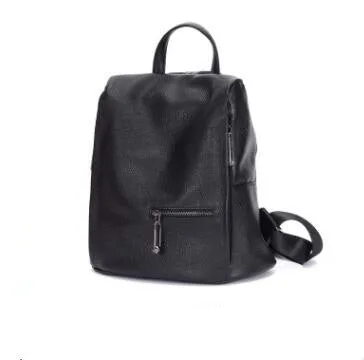 Women Rucksack Genuine Cowhide Leather Backpack