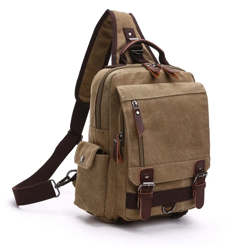 Women's & Men's Fashion Canvas Slanted Suitable For And Backpacks