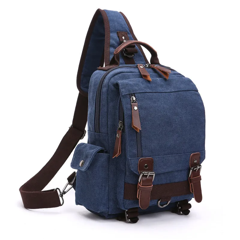 Women's & Men's Fashion Canvas Slanted Suitable For And Backpacks