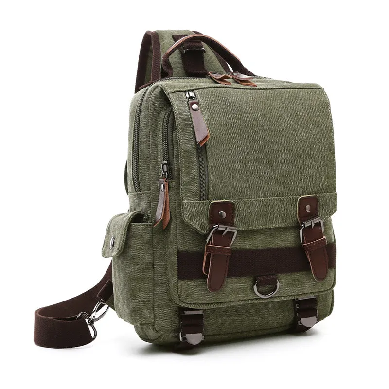 Women's & Men's Fashion Canvas Slanted Suitable For And Backpacks