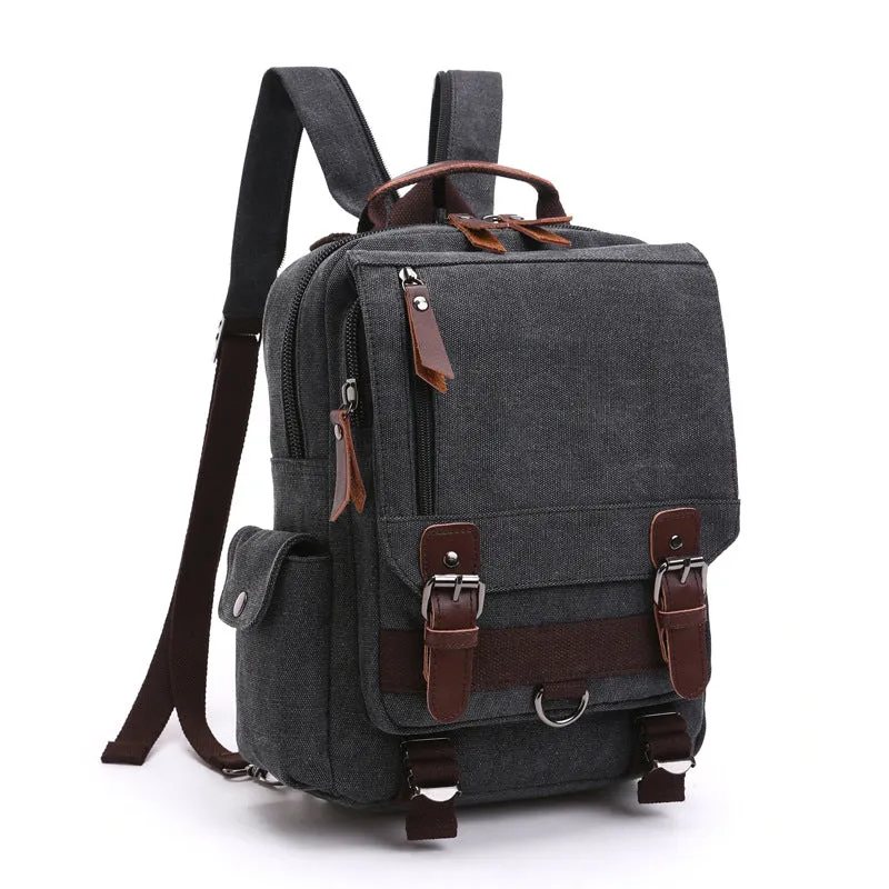 Women's & Men's Fashion Canvas Slanted Suitable For And Backpacks