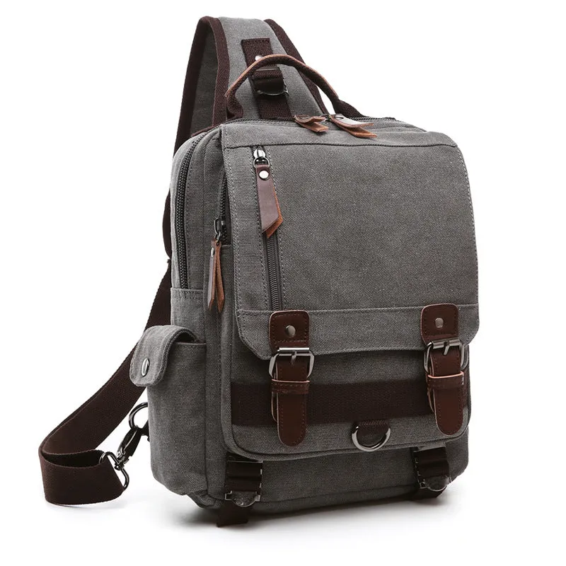 Women's & Men's Fashion Canvas Slanted Suitable For And Backpacks