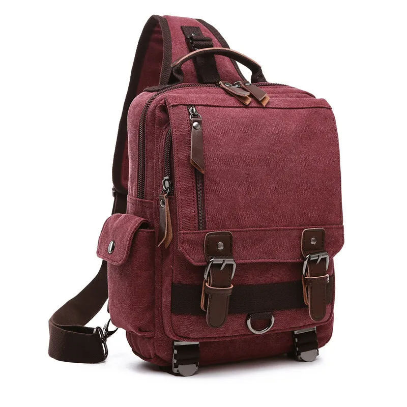 Women's & Men's Fashion Canvas Slanted Suitable For And Backpacks