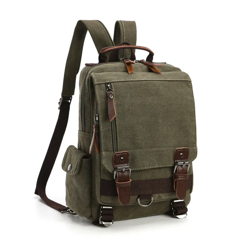 Women's & Men's Fashion Canvas Slanted Suitable For And Backpacks