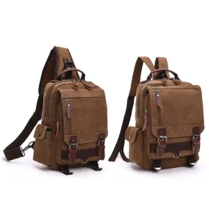 Women's & Men's Fashion Canvas Slanted Suitable For And Backpacks