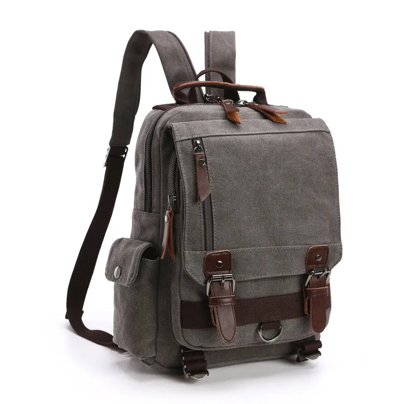 Women's & Men's Fashion Canvas Slanted Suitable For And Backpacks