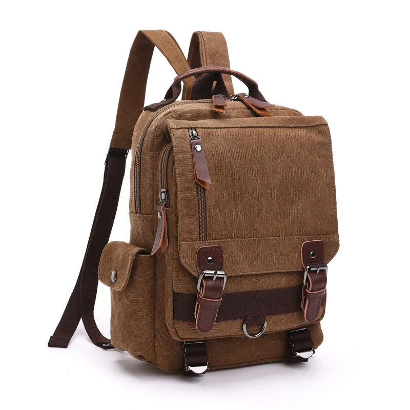 Women's & Men's Fashion Canvas Slanted Suitable For And Backpacks