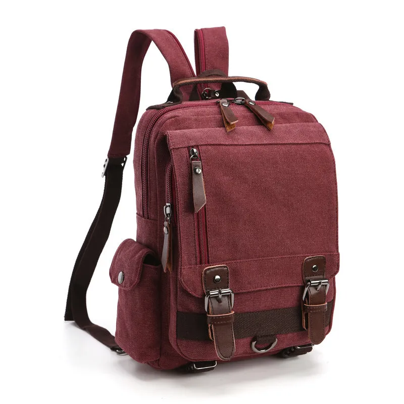 Women's & Men's Fashion Canvas Slanted Suitable For And Backpacks