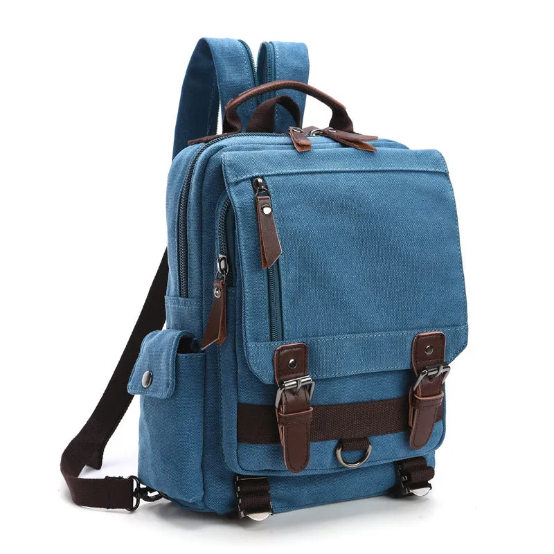 Women's & Men's Fashion Canvas Slanted Suitable For And Backpacks