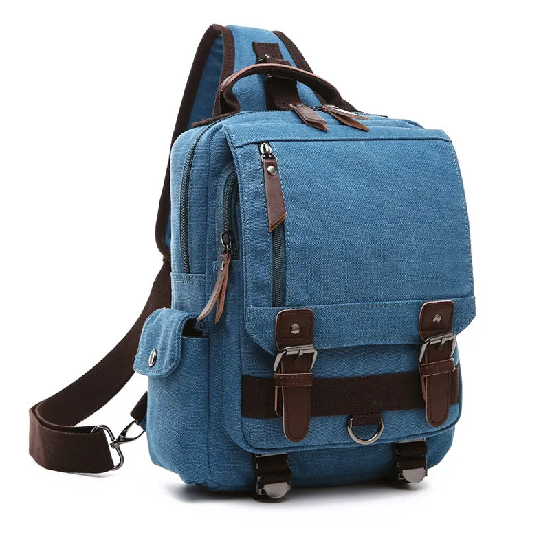 Women's & Men's Fashion Canvas Slanted Suitable For And Backpacks
