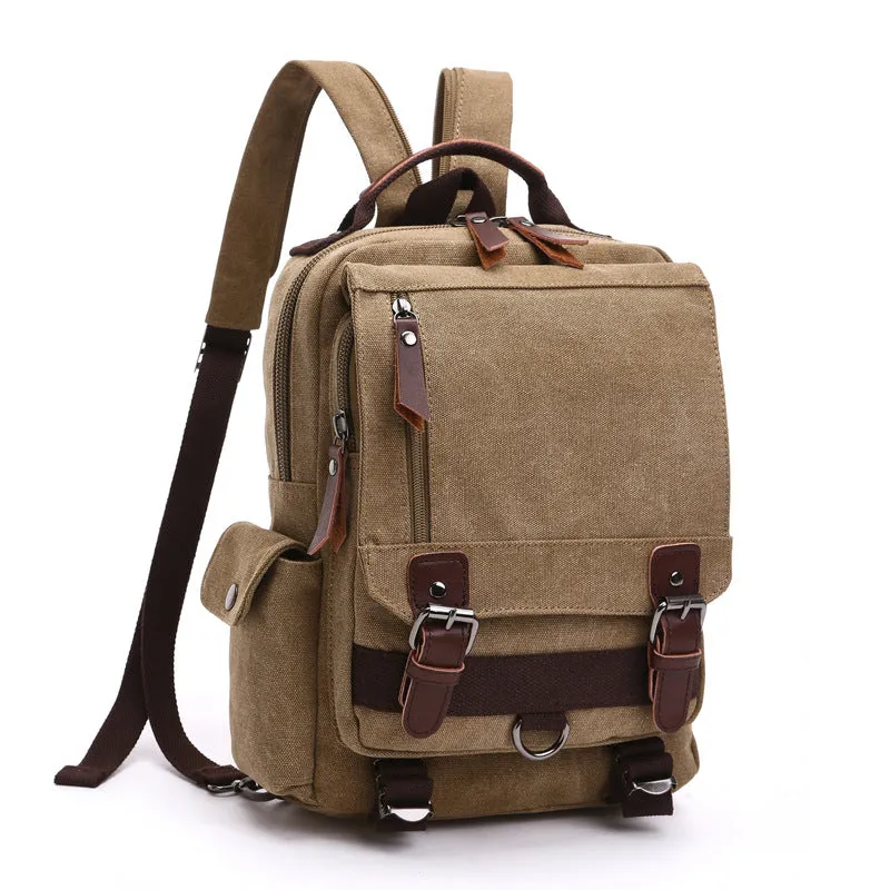 Women's & Men's Fashion Canvas Slanted Suitable For And Backpacks
