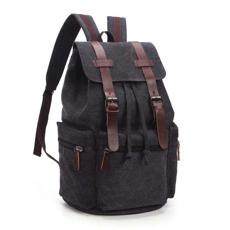 Women's & Men's Style Retro Canvas For And Fashion Computer Solid Backpacks