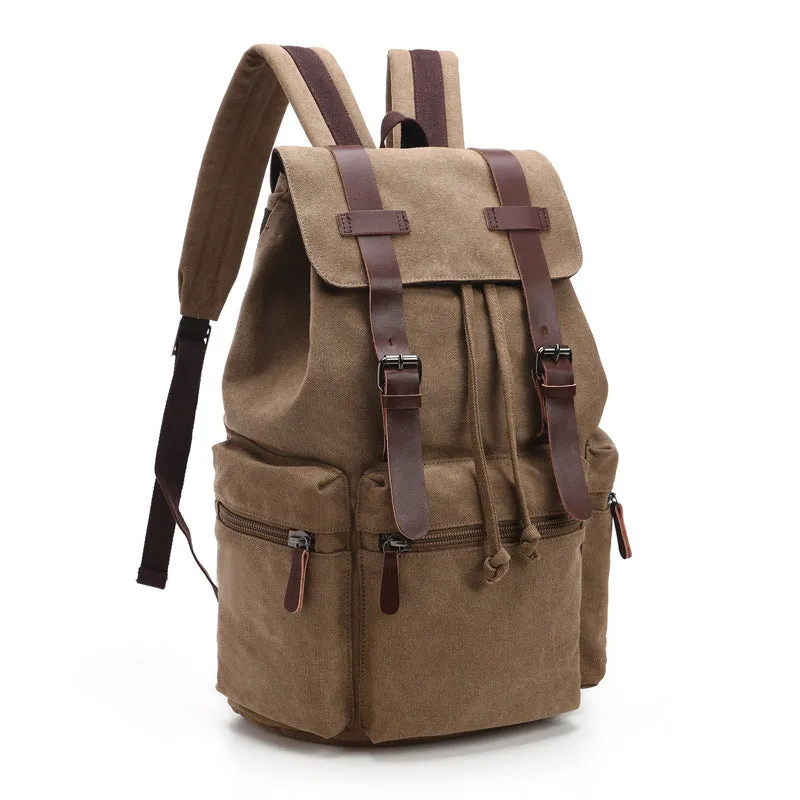 Women's & Men's Style Retro Canvas For And Fashion Computer Solid Backpacks