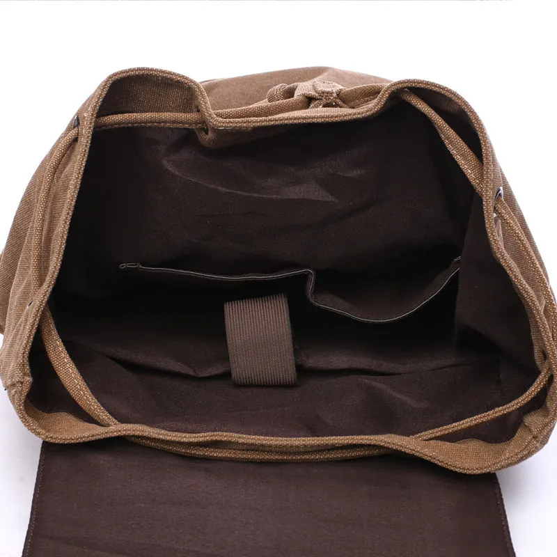 Women's & Men's Style Retro Canvas For And Fashion Computer Solid Backpacks