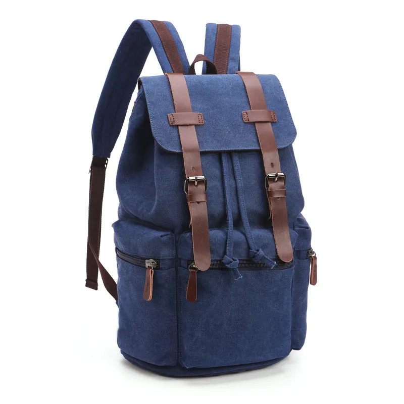 Women's & Men's Style Retro Canvas For And Fashion Computer Solid Backpacks