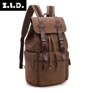 Women's & Men's Style Retro Canvas For And Fashion Computer Solid Backpacks