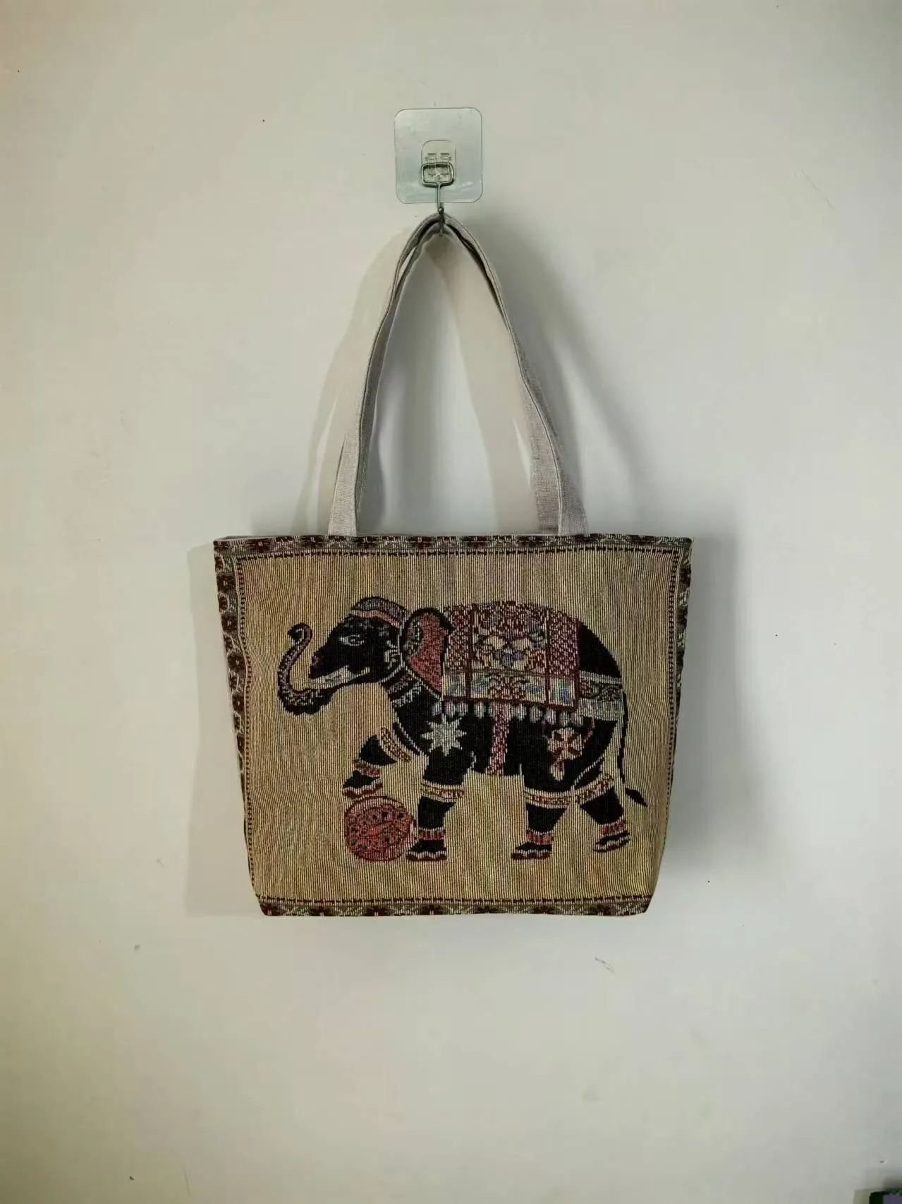 Women's Autumn Korean Style Woven Flower Cartoon Owl Canvas Shoulder Bags