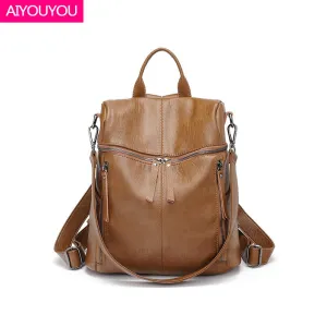 Women's Beautiful Innovative Genuine Leather Business Backpacks