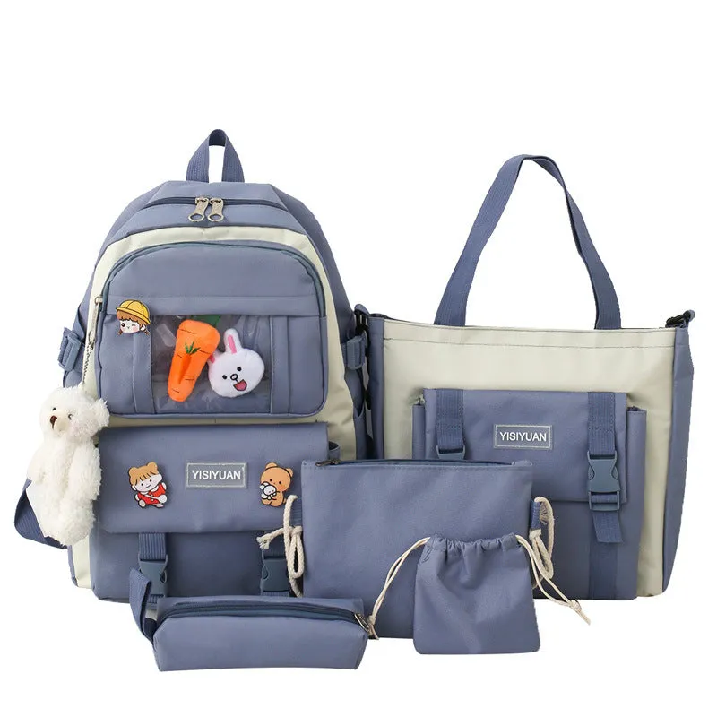 Women's Canvas Korean Large Capacity Campus Backpacks