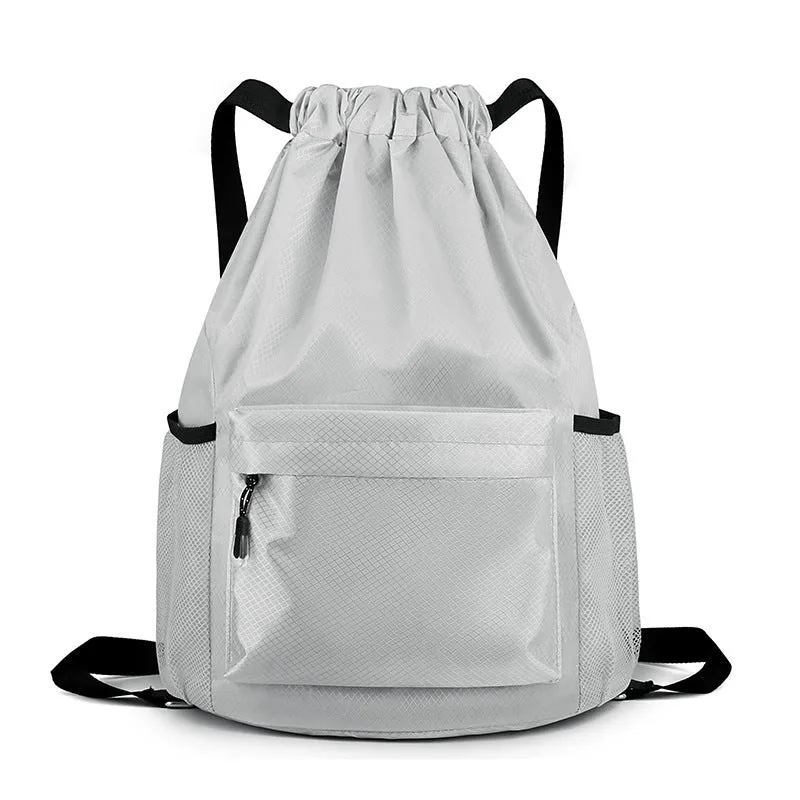 Women's Canvas Simple Solid Color Drawstring Advertising Backpacks