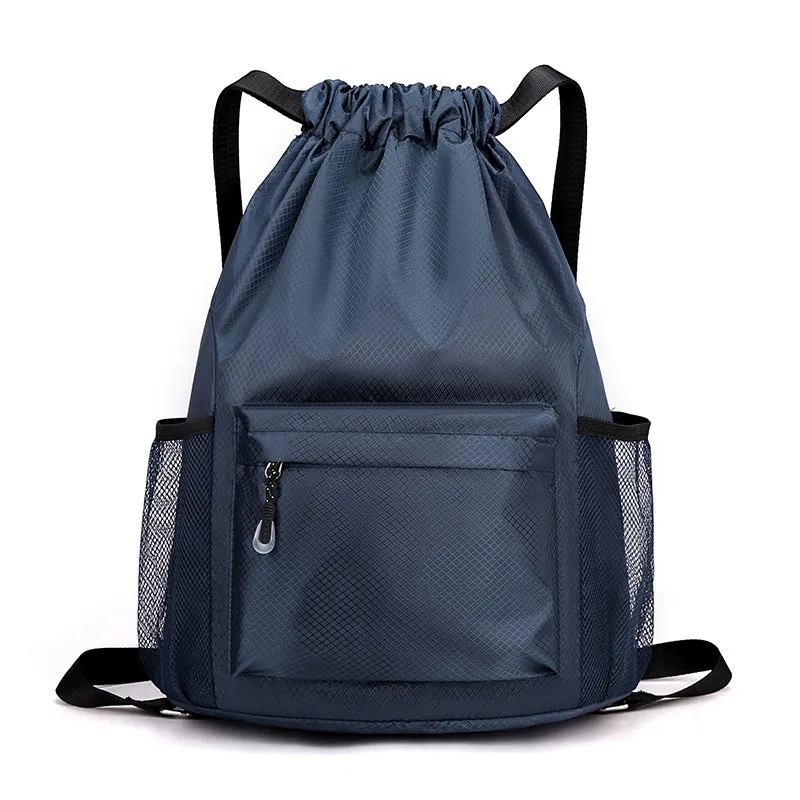 Women's Canvas Simple Solid Color Drawstring Advertising Backpacks