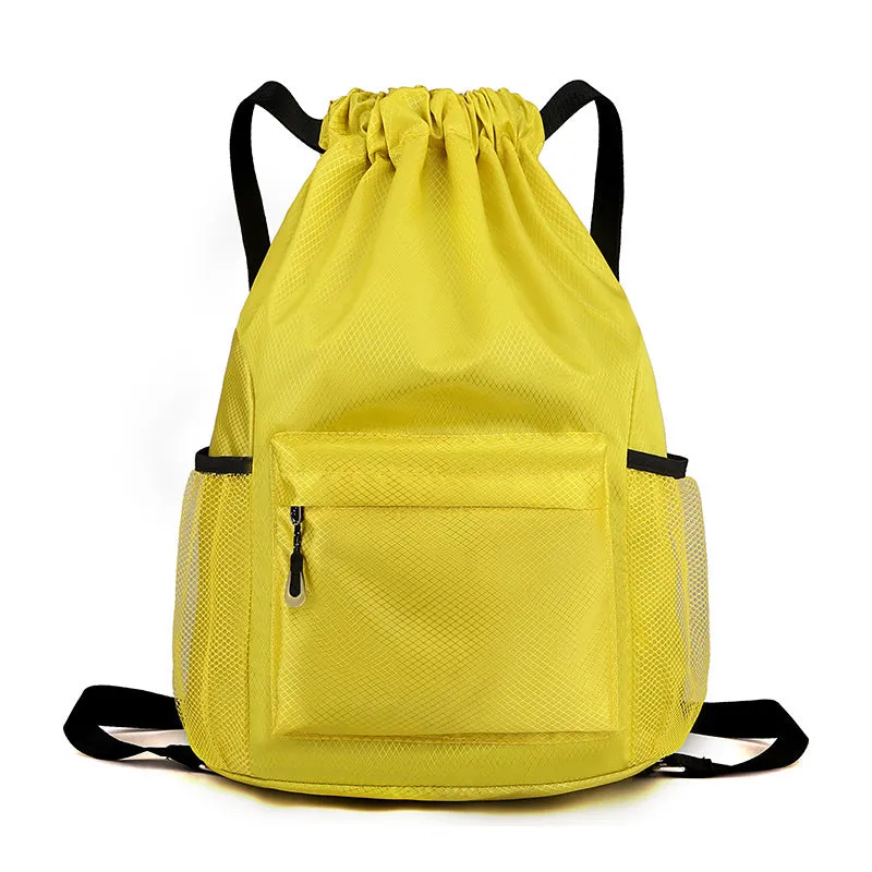 Women's Canvas Simple Solid Color Drawstring Advertising Backpacks