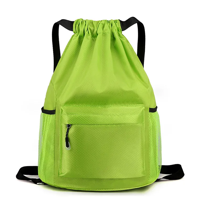 Women's Canvas Simple Solid Color Drawstring Advertising Backpacks