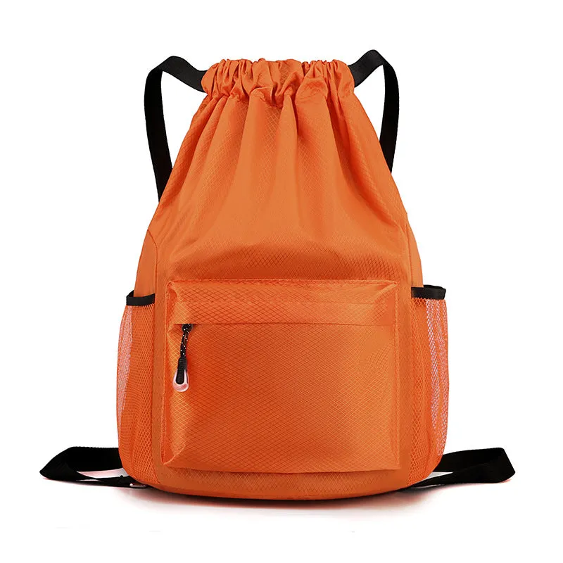 Women's Canvas Simple Solid Color Drawstring Advertising Backpacks