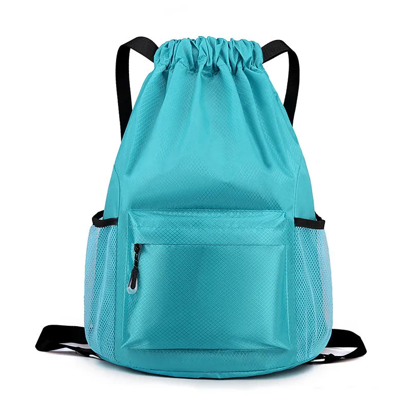 Women's Canvas Simple Solid Color Drawstring Advertising Backpacks